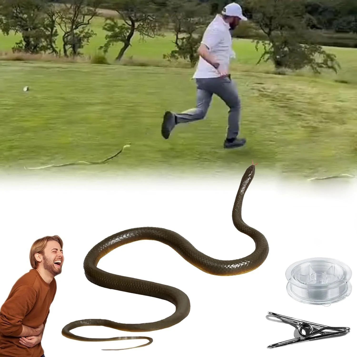 Fake Snake On A String Prank